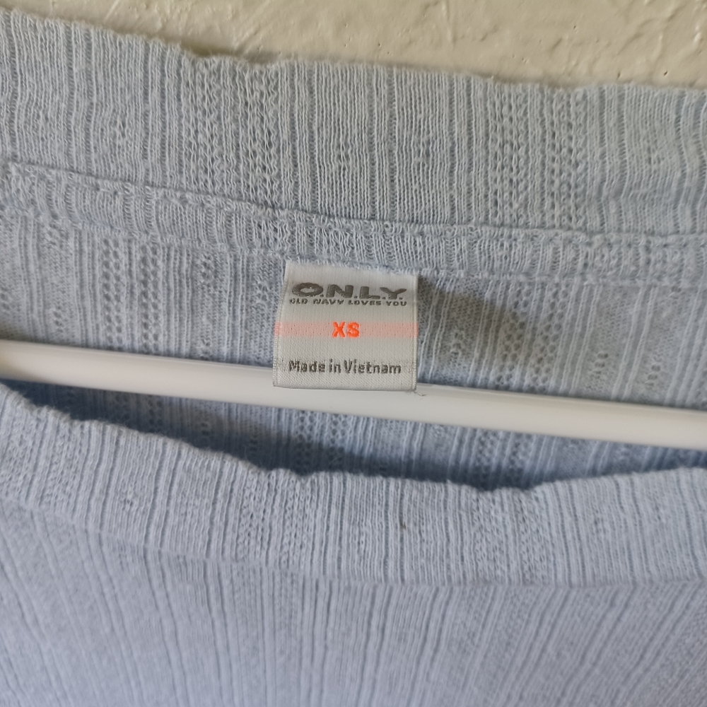 Light Blue Long Sleeve Top Old Navy Only - Picture 4 of 11